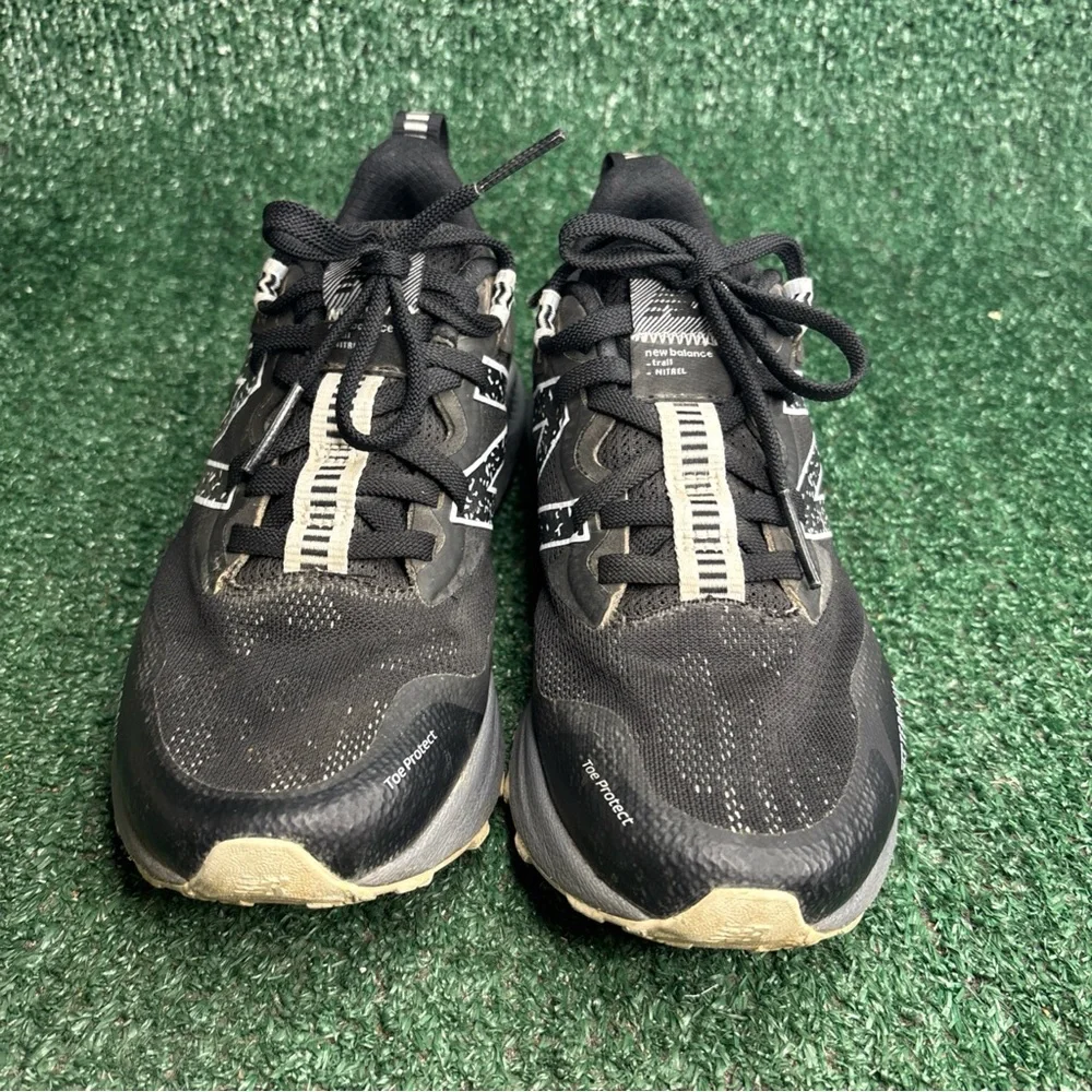 New Balance Nitrel Trail 4 Running Shoes Black All Terrain Women's Size 7 D Wide
